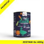 Syta Micha karma mokra dla psów dorosłych CHEF Kaczka z Warzywami ZESTAW 6x 400g