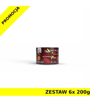 Syta Micha karma mokra dla psów dorosłych CHEF Wieprzowina z Warzywami ZESTAW 6x 200g
