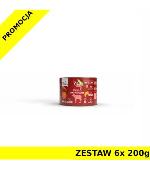 Syta Micha karma mokra dla psów dorosłych CHEF Cielęcina z Warzywami ZESTAW 6x 200g