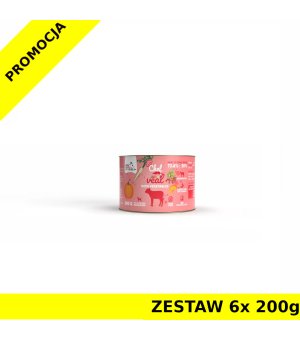 Syta Micha karma mokra dla szczeniąt CHEF Cielęcina z Warzywami JUNIOR ZESTAW 6x 200g