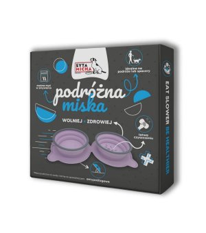 Syta Micha - Miska składana 500ml - bordowa