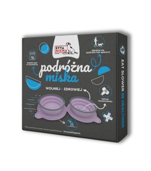 Syta Micha - Miska składana 500ml - niebieska