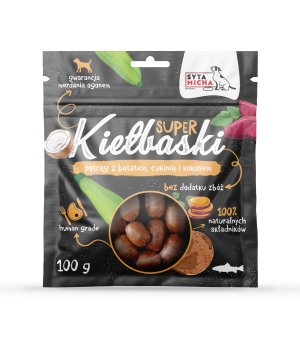 Syta Micha Super Kiełbaski z Pstrągiem 100g