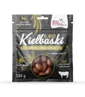 Syta Micha Super Kiełbaski z Wołowiną i Algami Morskimi 100g