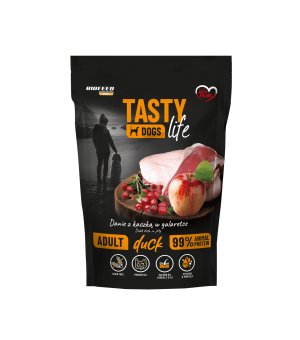 Tasty Dogs Life karma mokra dla psów dorosłych danie w galaretce Kaczka 500g saszetka