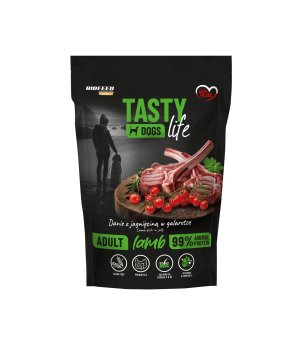 Tasty Dogs Life karma mokra dla psów dorosłych danie w galaretce Jagnięcina 500g saszetka