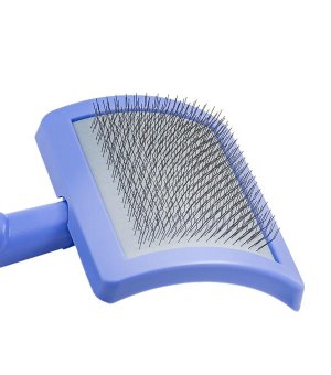 Tauro Pro Line Szczotka groomerska, miękkie piny stal nierdzewna 11mm fioletowa