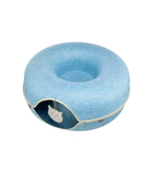 Trixie Donut - Tunel dla kota niebieski z filcu ø60cm