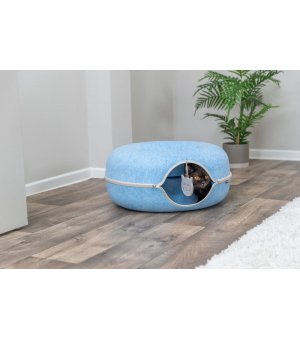 Trixie Donut - Tunel dla kota niebieski z filcu ø60cm