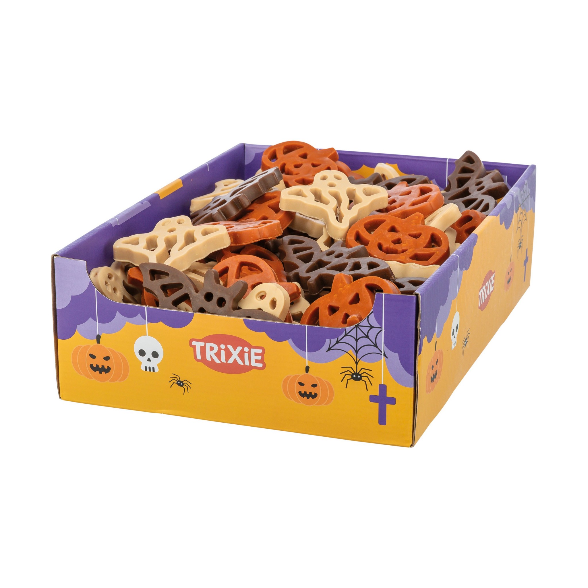 👻🕷 Trixie HALLOWEEN Przysmak dla psa o smaku kurczaka MIX - Dynia, Duszek, Nietoperz 5-8cm 1szt.