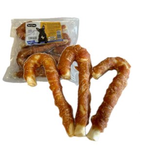 Trixie Hau Miau Pausesnack Laski ze skóry owinięte kurczakiem 500g