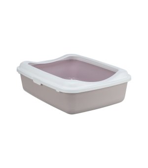 TRIXIE Kuweta Classic z ramką liliowa/biała 37x15x47cm 