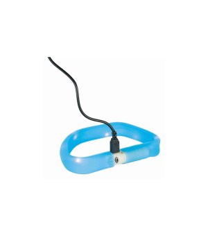 Trixie obręcz z lampą błyskową USB M-L 50cm /30mm niebieska