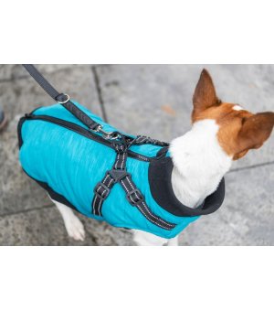 TRIXIE płaszczyk PONTIS z szelkami morski S 40cm