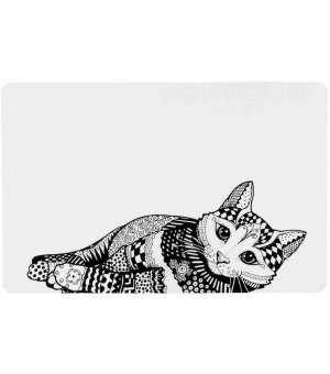 TRIXIE podkładka pod miski ZENTANGLE 44x28cm biało-czarna