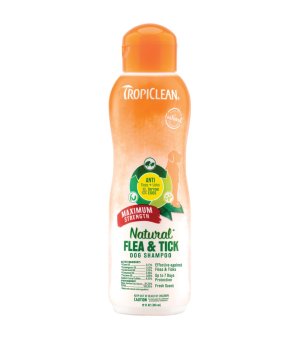 TROPICLEAN Szampon Maximum Strenght przeciw pchłom i kleszczom dla psa  355ml
