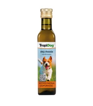 TROPIDOG Olej z Łososia w szklanej butelce 750ml