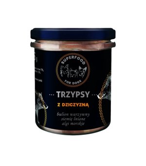TRZY PSY Karma mokra dla psów w słoiku Wieprzowina z Dzikiem 300g