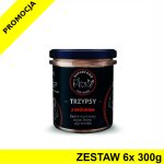 TRZY PSY Karma mokra dla psów w słoiku Wieprzowina z Królikiem ZESTAW 6x 300g