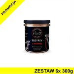 TRZY PSY Karma mokra dla psów w słoiku Wieprzowina z Wołowiną ZESTAW 6x 300g