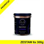TRZY PSY Karma mokra dla psów w słoiku Wieprzowina z Jagnięciną ZESTAW 6x 300g