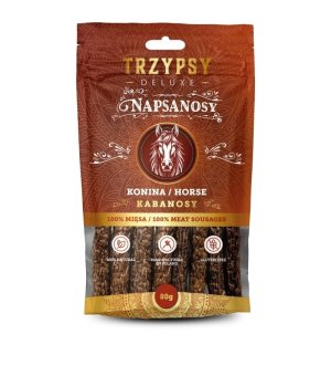 TRZY PSY NAPSANOSY Kabanosy z Koniny 80g