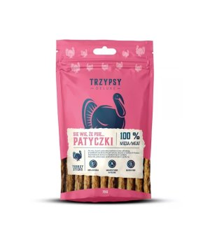 TRZY PSY Się wie, że Psie Patyczki z Indyka 70g