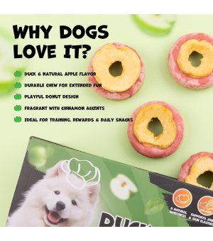 UNIQ PETS Donut kolagenowy - Kaczka z Jabłkiem 1szt.
