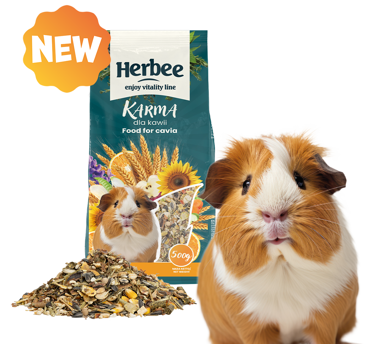UNIQ PETS HERBEE Karma dla Kawii domowej 500g