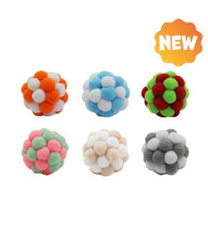 UNIQ PETS Kot Puffies elastyczna pluszowa piłka z dzwoneczkiem 4,5cm
