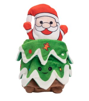 🎄🎁 UNIQ PETS pluszowy Mikołaj w Choince z piszczałką