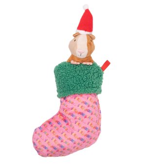 🎄🎁 UNIQ PETS pluszowa Świnka Morska w Skarpecie z piszczałką 31x14,9x6,4cm