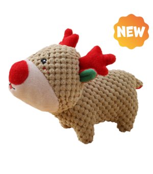 🎄🎁 UNIQ PETS Pluszowy Renifer z piszczałką 22cm