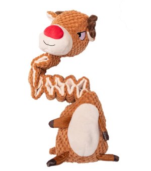 🎄🎁 UNIQ PETS Pluszowy Rudolf rozciągliwy z piszczałką 46x17x13cm