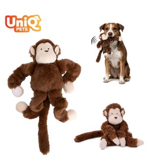 UNIQ PETS Pluszowy Squeakies Brązowa Małpka 20cm
