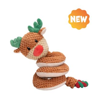 🎄🎁 UNIQ PETS Pluszowy Zawinięty Reniferek szarpak 36cm