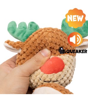 🎄🎁 UNIQ PETS Pluszowy Zawinięty Reniferek szarpak 36cm