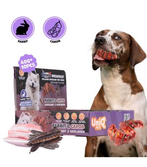 UNIQ PETS Rogalik kolagenowy - Królik z mączką z chleba świętojańskiego 1szt.