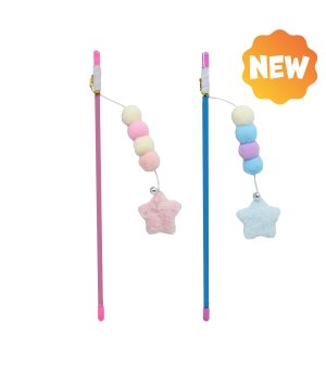 UNIQ PETS Wędka dla kota z linką i pluszową gwiazdką 31-47cm