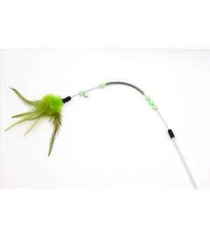 UNIQ PETS Wędka dla kota z wielokolorowym piórem i sprężyną 60cm