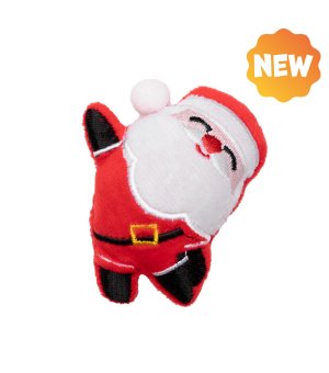 🎄🎁 UNIQ PETS Zabawka dla kota Machający Św. Mikołaj z Kocimiętką 7x6cm