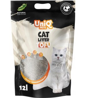 UNIQ PETS Żwirek Tofu Biodegradowalny Naturalny - 12L