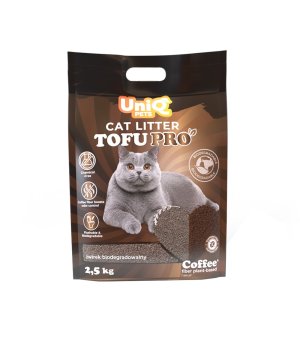 UNIQ PETS Żwirek Tofu PRO z włókna kawowego (z kawy bezkofeinowej) 2,5kg - 6L