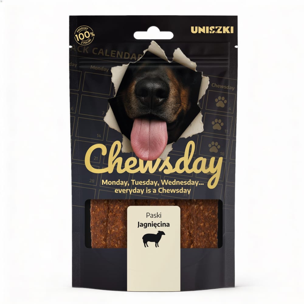 UNISZKI Chewsday Paski Jagnięcina 80g