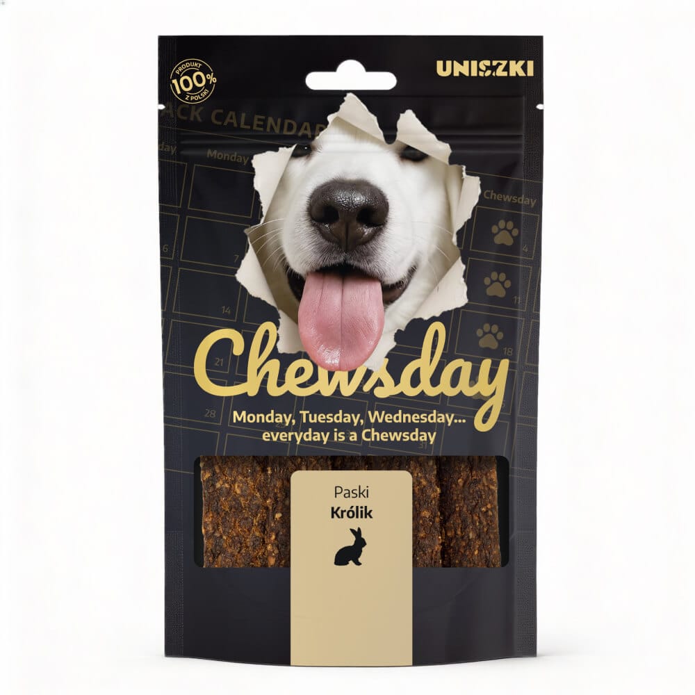 UNISZKI Chewsday Paski Królik 80g