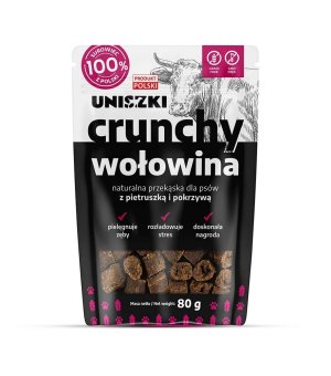UNISZKI naturalna przekąska Crunchy Wołowina 80g