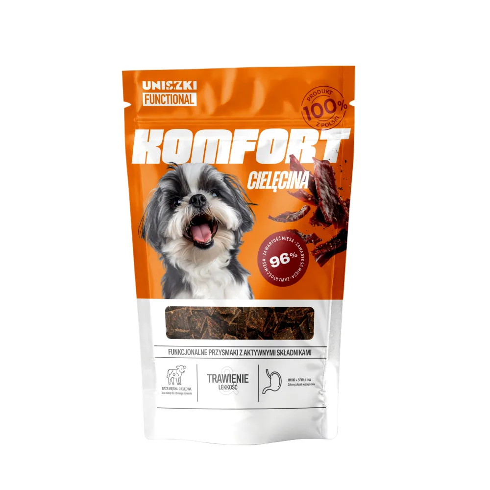 UNISZKI Przysmaki Funkcjonalne KOMFORT Cielęcina na trawienie 90g