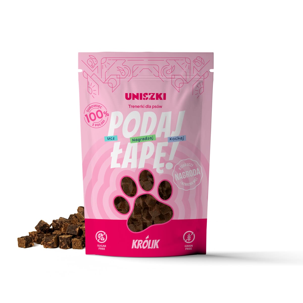UNISZKI Trenerki Podaj Łapę Królik 90g