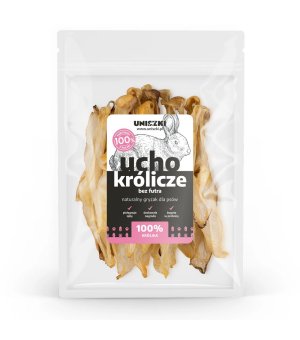 UNISZKI Ucho Królicze bez futra 20szt.