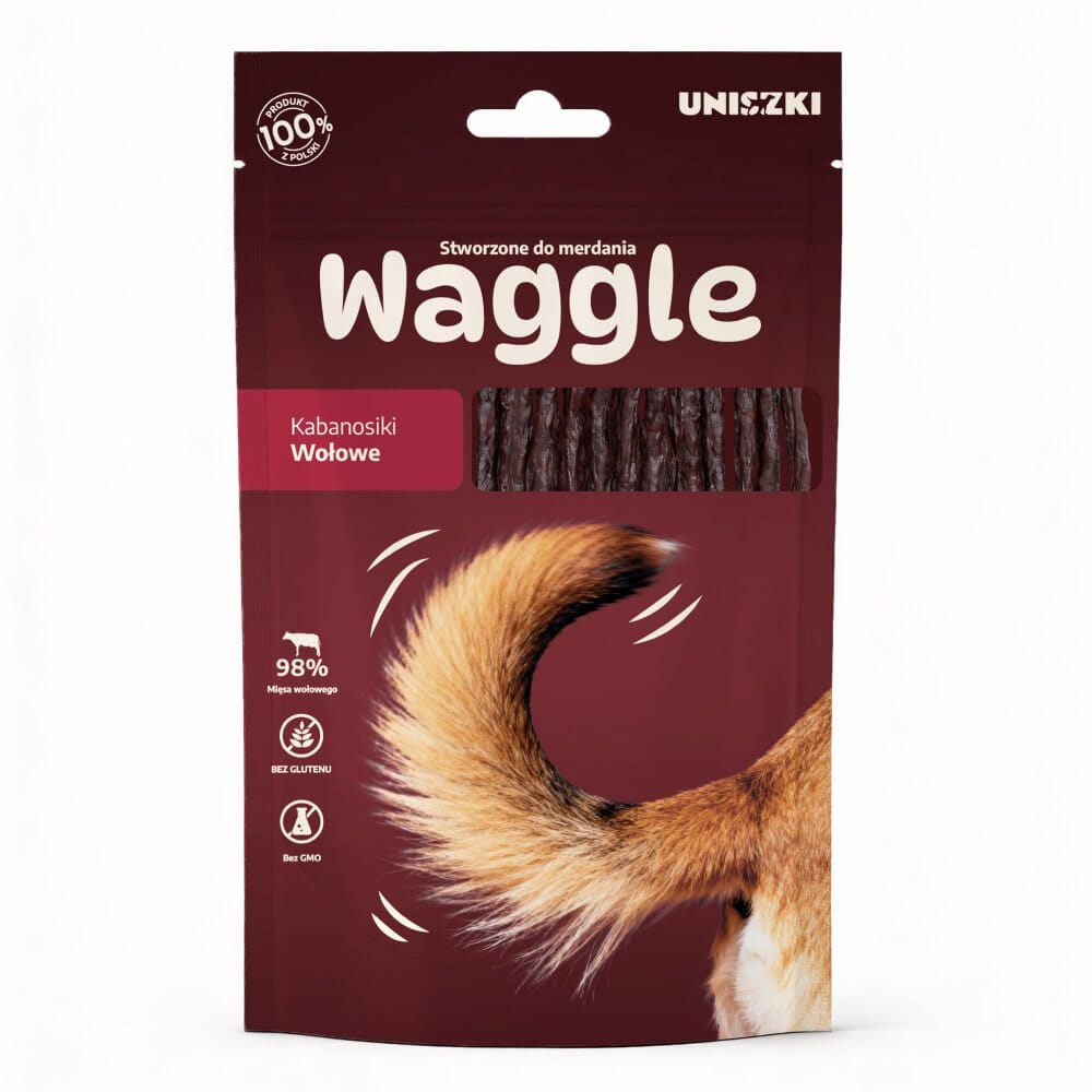 UNISZKI Waggle Kabanosiki Wołowe 60g